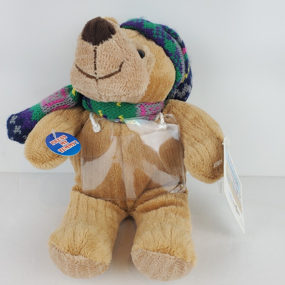 Animal Alley Christmas Musical Teddy Bear 9" Plush Toys R Us Stuffed Animal